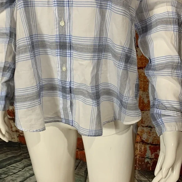 Anthropologie Grayson Blue Plaid Button Down Shirt - Picture 8 of 13